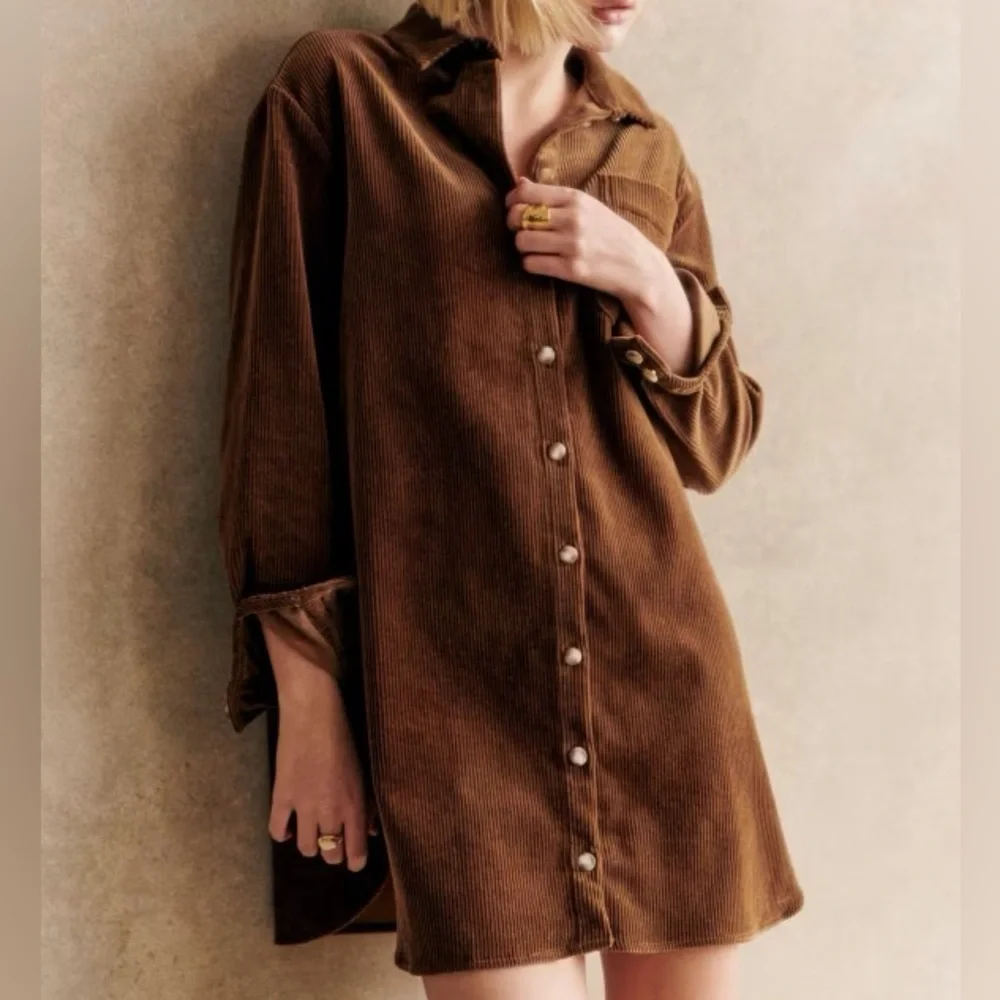 Sezane Sadie Dress Caramel - Picture 8 of 8
